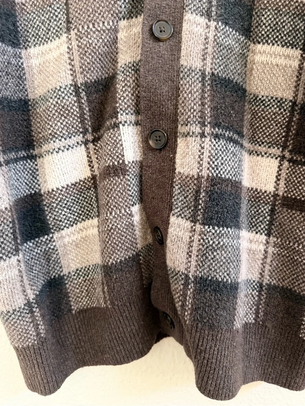 Abercrombie oversized brown plaid cardigan
